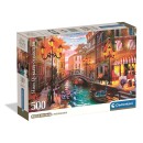 Cities Venice Sunset Italy 500 pcs Compact puzzle Clementoni