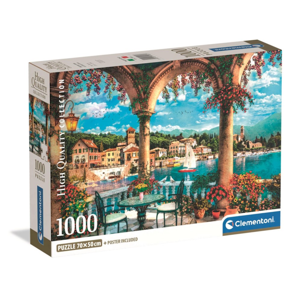 Cities View of Lake Como Italy 1000-piece Compact Puzzle Clementoni