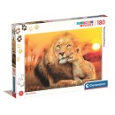 Animals Lion Unexpected Hug 180 pieces puzzle Clementoni
