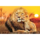 Animals Lion Unexpected Hug 180 pieces puzzle Clementoni