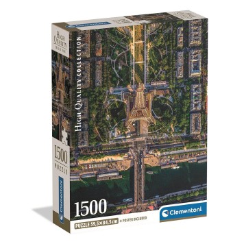 Cities Flying Over Paris 1500-piece Compact Puzzle Clementoni