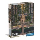 Cities Flying Over Paris 1500-piece Compact Puzzle Clementoni