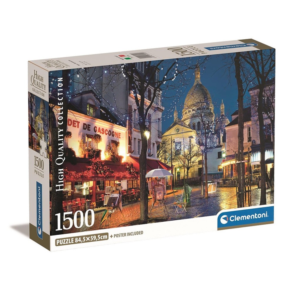 Cities Montmarte Paris 1500-piece Compact puzzle Clementoni