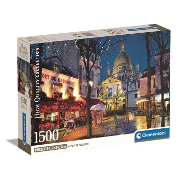 Cities Montmarte Paris 1500-piece Compact puzzle Clementoni