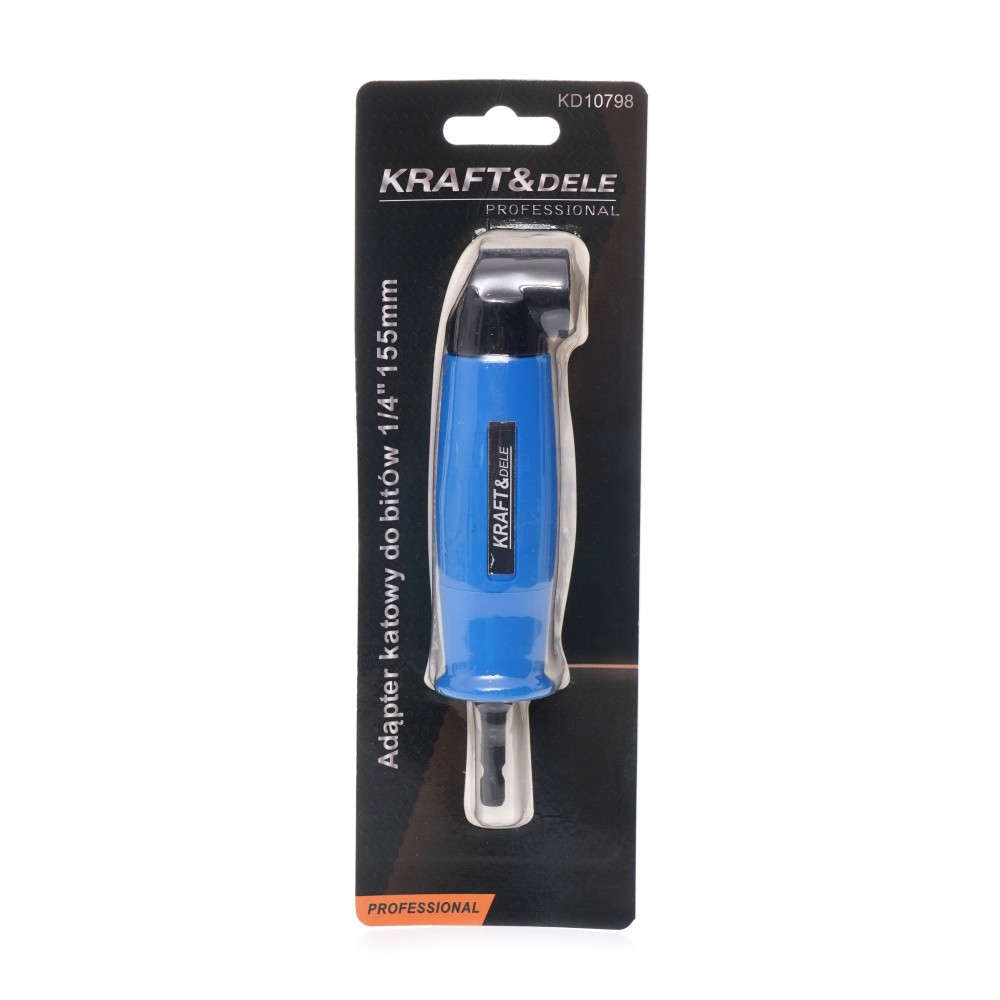 Adapter kątowy 90 °C HEX 1/4" 155mm  na wkrętarkę KD10798