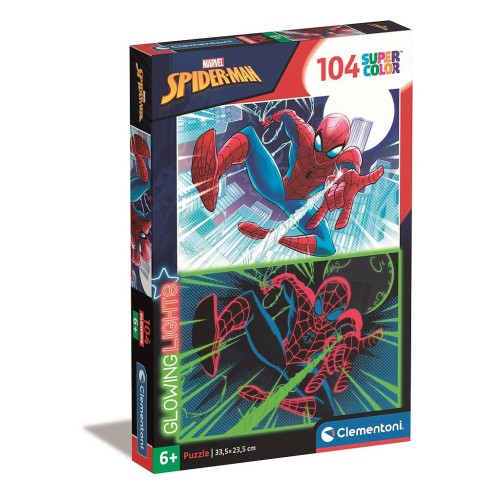 Spiderman Shoot 104-piece glowing puzzle Clementoni