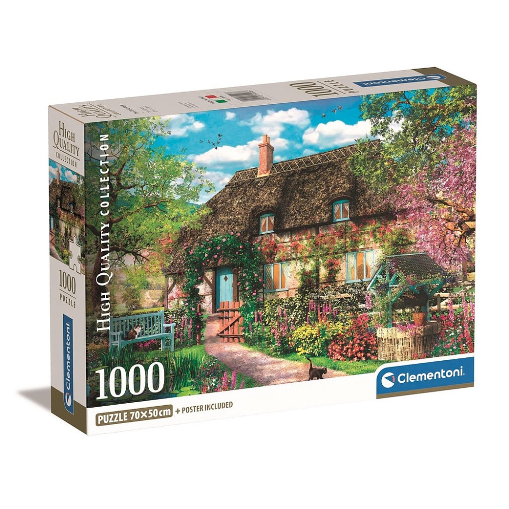 Cities Magic Garden Old Cottage 1000-piece Puzzle Clementoni