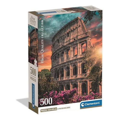 Cities Colosseum Rome 500-piece Compact Puzzle Clementoni