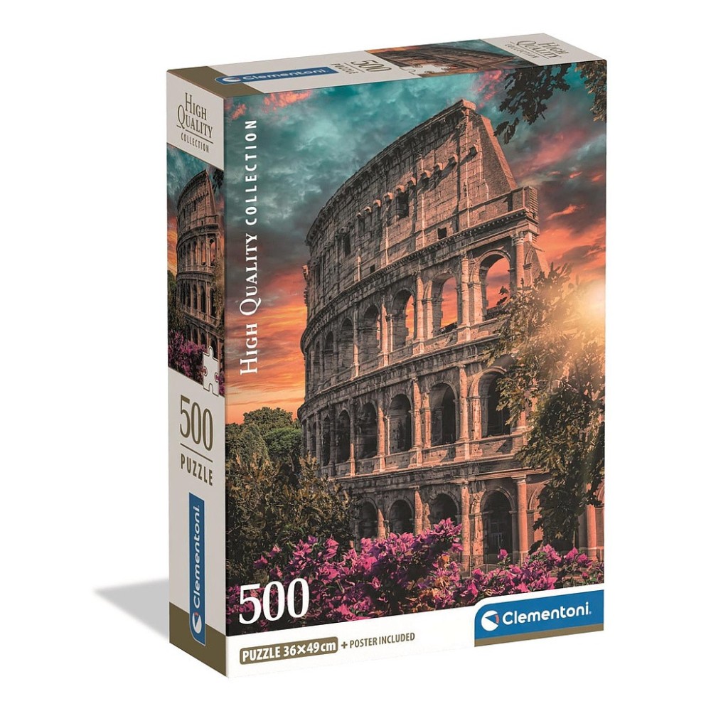 Cities Colosseum Rome 500-piece Compact Puzzle Clementoni