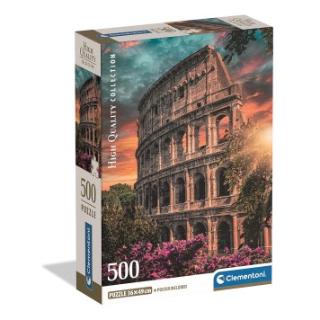 Cities Colosseum Rome 500-piece Compact Puzzle Clementoni