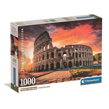Cities Colosseum Sunset Rome 1000 piece puzzle Clementoni