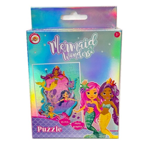 Mermaid Shell hologram mini puzzle 35 pieces