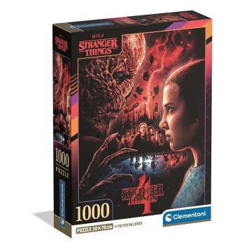 Stranger Things Eleven vs. Vecna 1000 piece Clementoni puzzle Compact