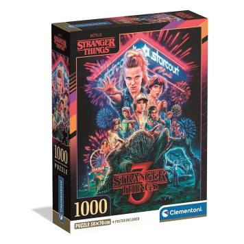 Stranger Things Starcourt Mall 1000 piece Clementoni puzzle Compact
