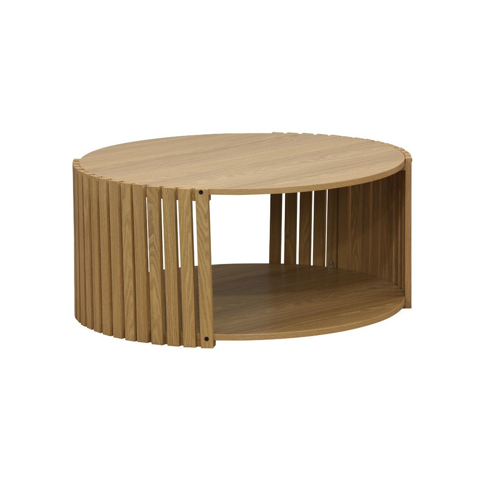 Coffee table Heavenly pakoworld MDF natural D83x38cm Coffee table Heavenly pakoworld MDF natural D83x38cm