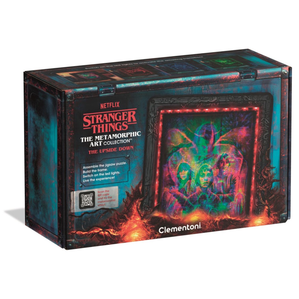 Stranger Things Upside Down 520-piece puzzle with LED frame Clementoni