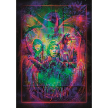 Stranger Things Upside Down 520-piece puzzle with LED frame Clementoni