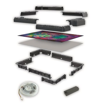 Stranger Things Upside Down 520-piece puzzle with LED frame Clementoni