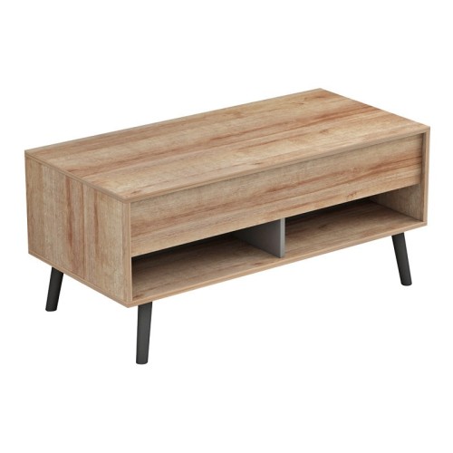 Skyfi pakoworld coffee table with waiter natural-charcoal 100x60x45cm