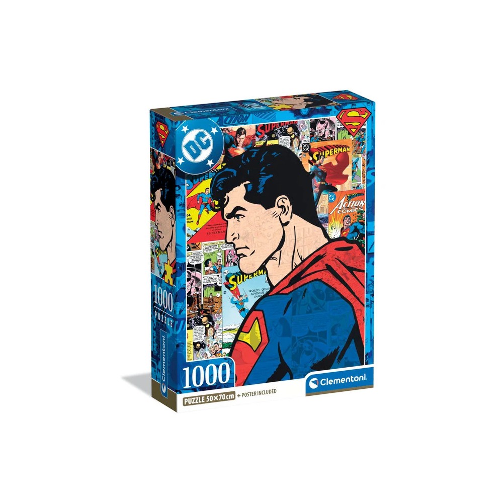Superman Comic 1000 pcs Compact puzzle Clementoni
