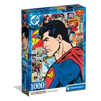 Superman Comic 1000 pcs Compact puzzle Clementoni
