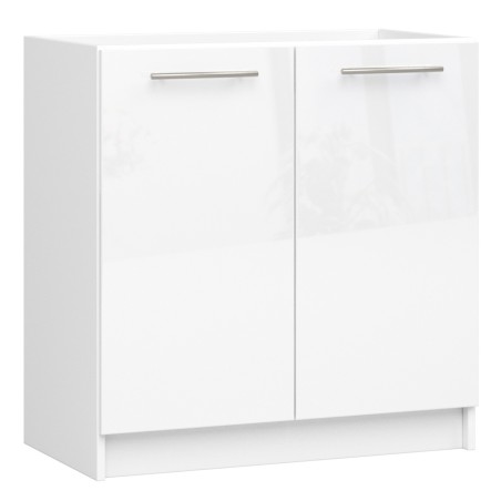 SZAFKA KUCHENNA POD ZLEWOZMYWAK OLIWIA S 80cm BIAŁA-BIAŁY POŁYSK