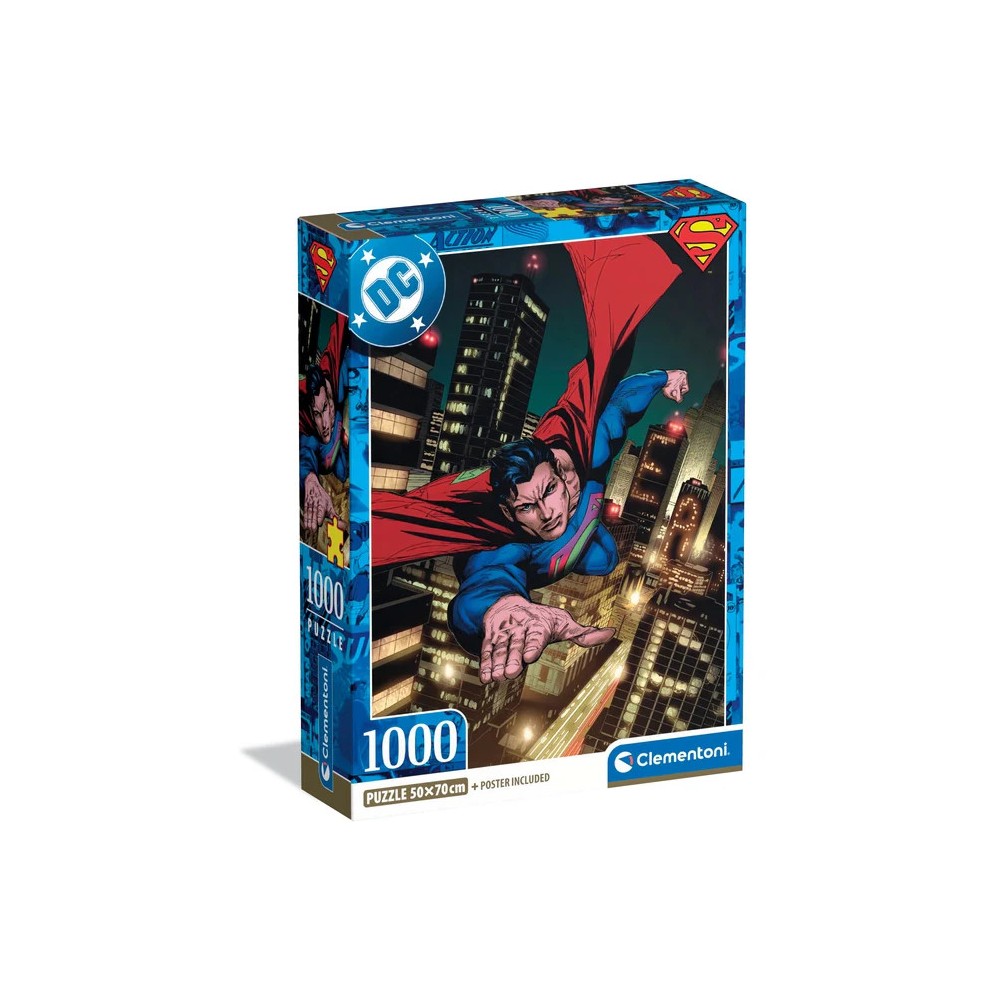 Superman Night 1000-piece Compact puzzle Clementoni