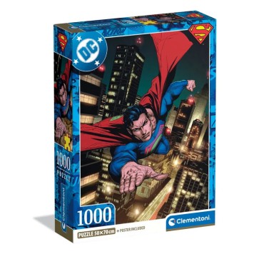 Superman Night 1000-piece Compact puzzle Clementoni