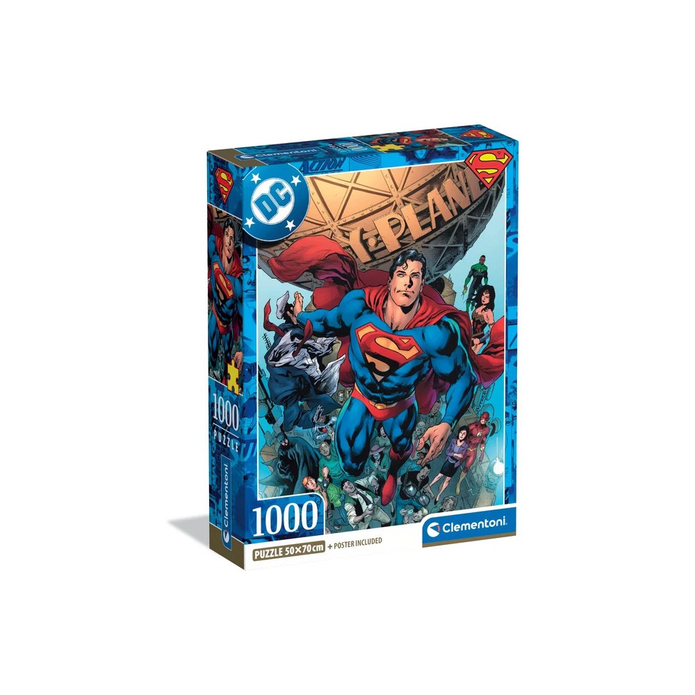 Superman Planet 1000-piece Compact puzzle Clementoni