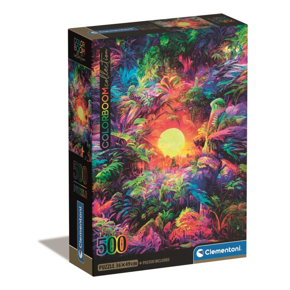 Colour Psychedelic jungle 500-piece Compact puzzle Clementoni
