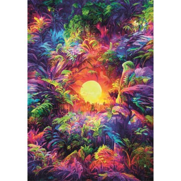 Colour Psychedelic jungle 500-piece Compact puzzle Clementoni