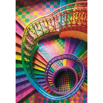 Colour Curly Tails Colorboom Staircase 500-piece Compact Puzzle by Clementoni