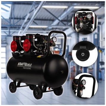 Kompresor bezolejowy 100L / 1450W x 2  KD1392