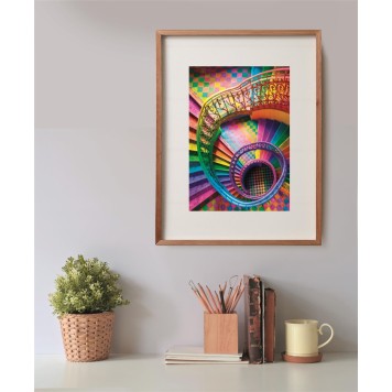 Colour Curly Tails Colorboom Staircase 500-piece Compact Puzzle by Clementoni