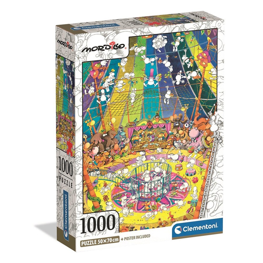 Colour Mordillo 1000-piece Compact Puzzle Clementoni