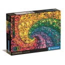 Colour Whirl flowers 1000-piece Compact puzzle Clementoni