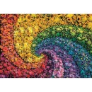 Colour Whirl flowers 1000-piece Compact puzzle Clementoni