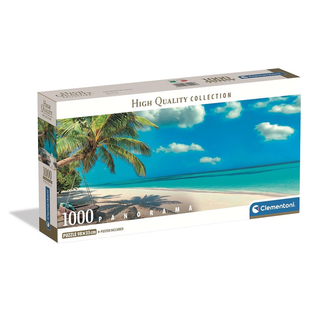 Cities Swinging Seaside 1000-piece panoramic Compact puzzle Clementoni