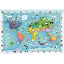 Animals Wildlife Map 60-piece maxi puzzle Clementoni