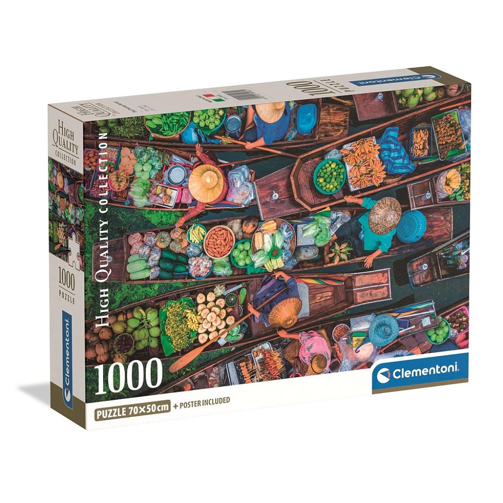 Cities Floating Market Thailand 1000 piece Compact puzzle Clementoni