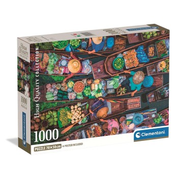 Cities Floating Market Thailand 1000 piece Compact puzzle Clementoni
