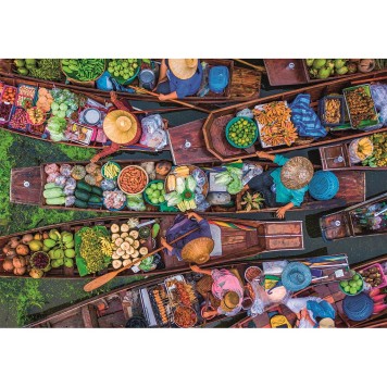 Cities Floating Market Thailand 1000 piece Compact puzzle Clementoni