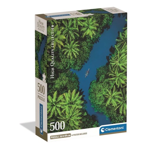Colour Aerial View Tropical River 500 Piece Compact Puzzle Clementoni