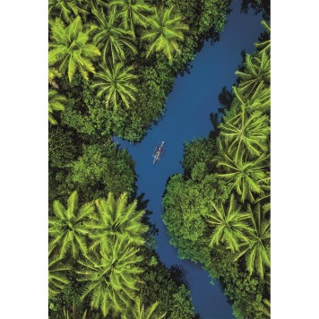 Colour Aerial View Tropical River 500 Piece Compact Puzzle Clementoni