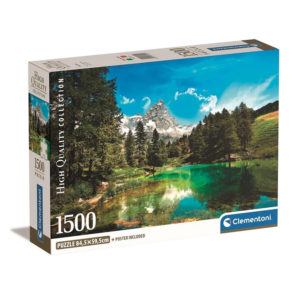 Cities Blue Lake New Zealand 1500-piece Compact puzzle Clementoni