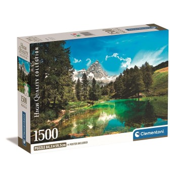 Cities Blue Lake New Zealand 1500-piece Compact puzzle Clementoni