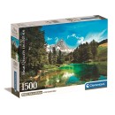 Cities Blue Lake New Zealand 1500-piece Compact puzzle Clementoni