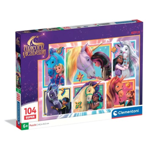 Unikornis Akadémia Friendship 104-piece Super Puzzle Clementoni
