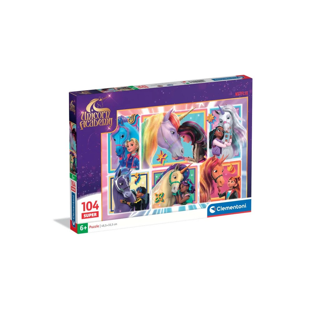 Unikornis Akadémia Friendship 104-piece Super Puzzle Clementoni