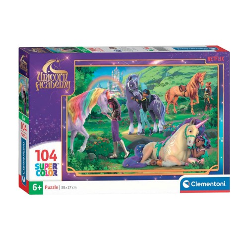 Unikornis Akadémia Meadow 104-piece Clementoni puzzle